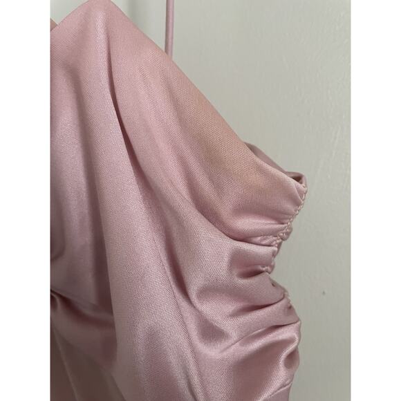 Vintage Boho Pink Lace Two Piece Dress Set Victorian Revival Prairie Style Sz 8 - Picture 9 of 16